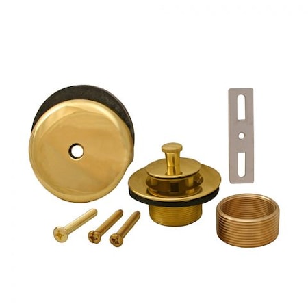 Polished Brass One-Hole Lift And Turn Conversion Kit With Cross Bar
